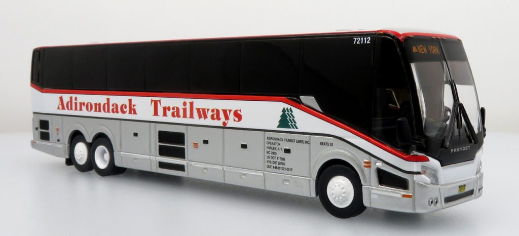 Iconic Replicas Prevost H345 Coach Bus Adirondack Trailways 87-0419
