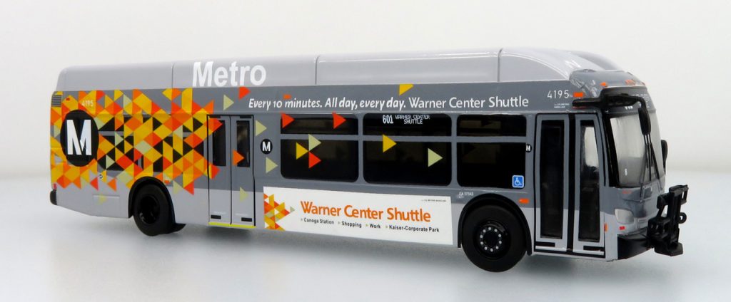 Iconic Replicas New Flyer Xcelsior LA Metro Warner Center Shuttle 87-0534