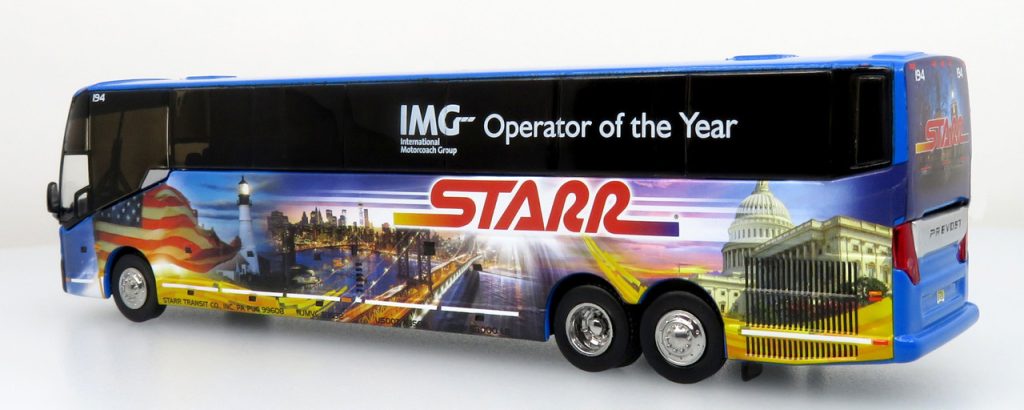 Iconic Replicas Prevost H345 Coach Bus Starr Tours 87-0444