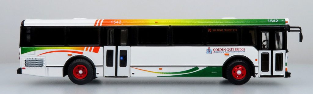 Iconic Replicas Orion V Transit Bus Golden Gate Transit 87-0512