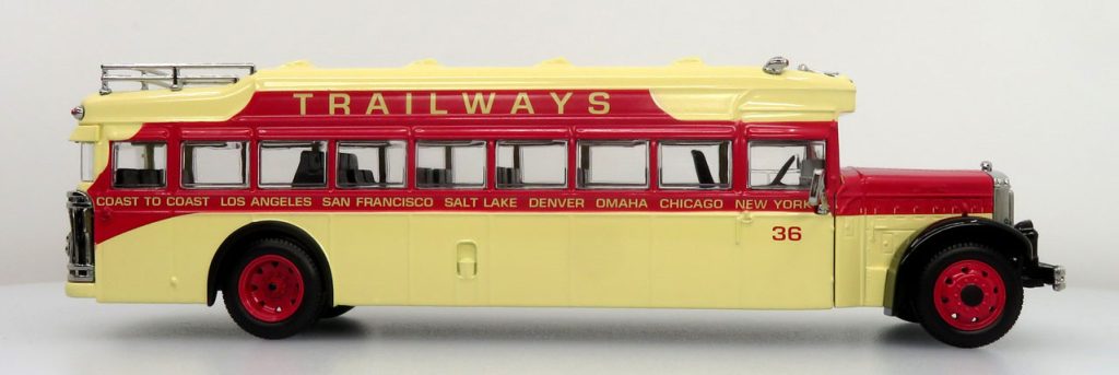 Iconic Replicas 1935 Mack BK Parlor Coach Bus Trailways 50-0491