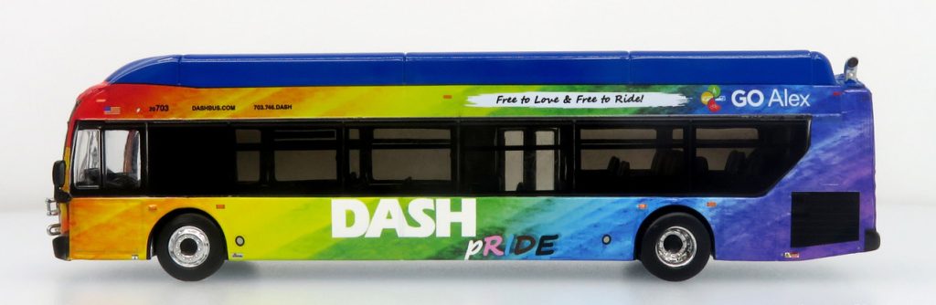 Iconic Replicas New Flyer Xelsior Transit Bus DASH Pride livery 87-0609
