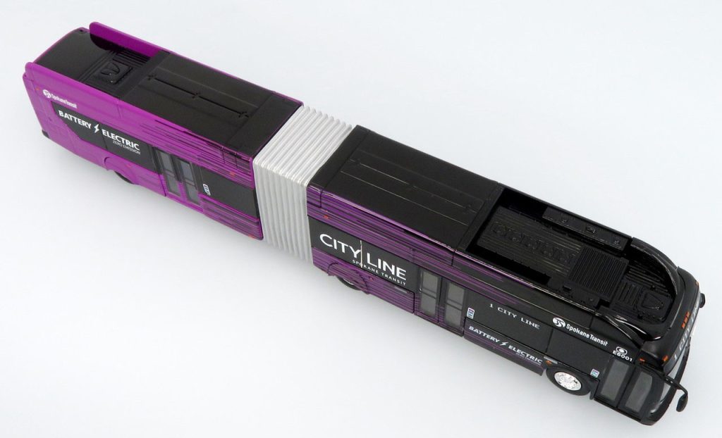 Iconic Replicas New Flyer Xcelsior Articulated Transit Bus Spokane City Line 87-0607