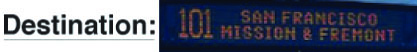Golden Gate Transit Destination Sign