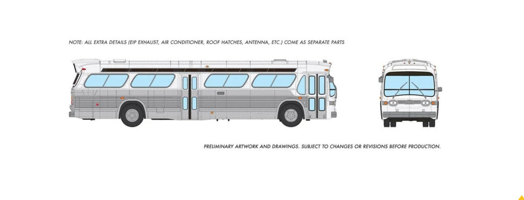 Rapido Fishbowl Transit Bus 753070 American Style Exit Door