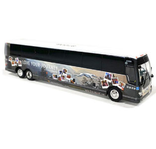 Greyhound Prevost X345 Bus Love Your Journey Livery