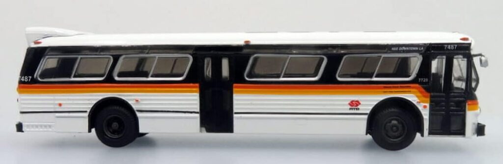 Iconic Replicas Flxible Fishbowl Bus RTD Los Angeles California 87-0282