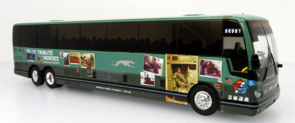 Iconic Replicas Prevost X345 Greyhound Military Tribute Special Edition 87-0396