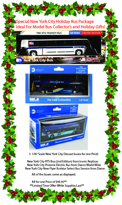 MTA NYC Transit Bus Holiday Special at collect-corner.net Iconic Replicas