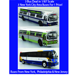Iconic Replicas Flxible New York City, Flxible Septa, RTS Coach USA