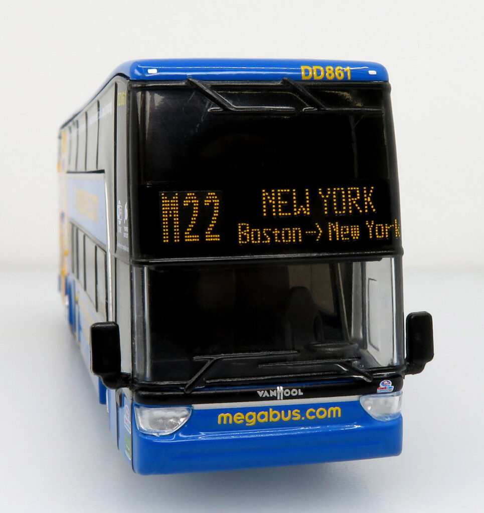 Iconic Replicas Vanhool TDX Double Decker Bus Mega Bus New York 87-0468