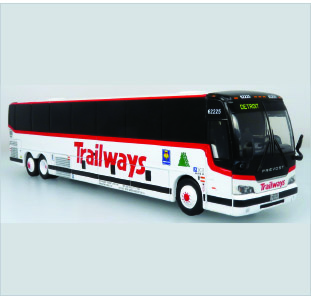 Iconic Replicas Prevost X345 Coach Bus Trailways 87-0477