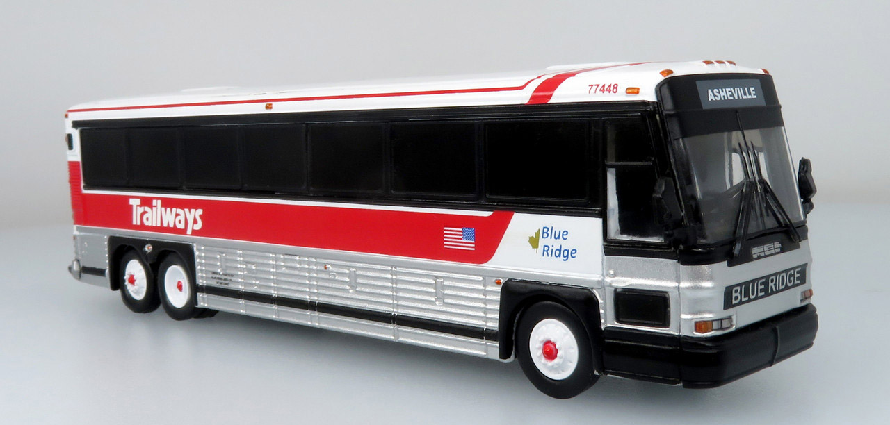 Now Available Iconic Replicas MCI D4000 Coach Bus Blue Ridge Trailways 1/87  Scale- HO Scale 87-0485 - Iconic Replicas-Collector's Corner Model Buses