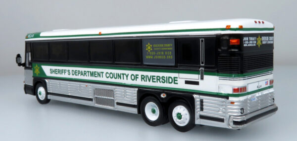 Iconic Replicas MCI D4000 Coach Bus Riverside County Sheriff Bus 87-0482
