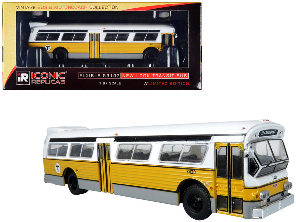Iconic Replicas Flxible 53102 Fishbowl Transit Bus Boston MBTA Boston T 87-0453
