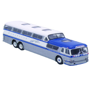 Brekina Greyhound Scenicruser Bus with Blue Stripes BRE61300