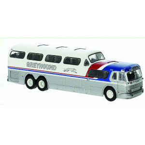 Brekina Greyhound Scenicrusier Bus Red White and Blue livery BRE61303