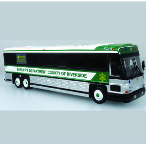 Iconic Replicas MCI D4000 Coach Bus Riverside County Sheriff Bus 87-0482