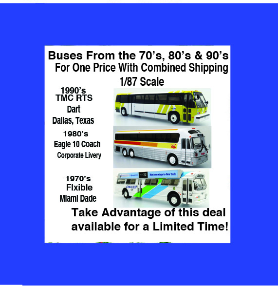 Special Bus Deal Iconic Replicas Eagle 10 Corporate, Iconic Replicas TMC RTS and Miami Dade Larger