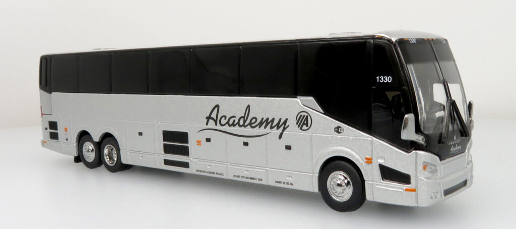 Iconic Replicas Prevost H345 Coach Bus Academy Bus 50th Anniversary 87-0416