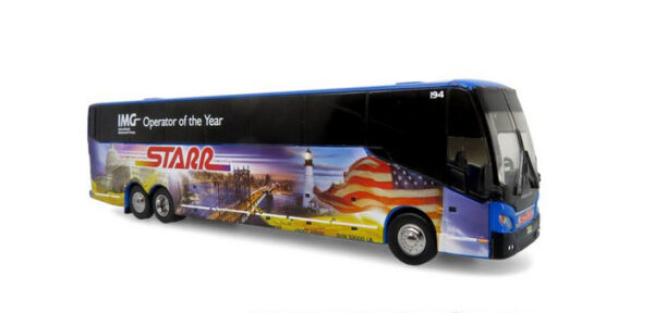 Iconic Replicas Prevost H345 Coach Bus Starr Tours, New Jersey 87-0444