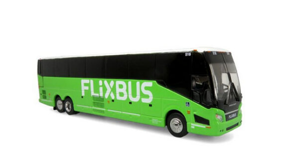 Iconic Replicas Prevost H345 Coach Bus FlixBus-Owner of Greyhound 87-0422