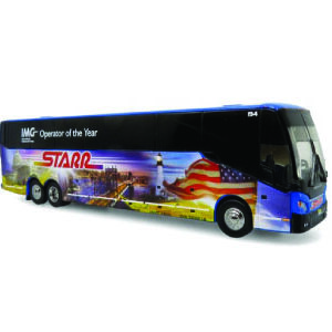 Iconic Replicas H345 Coach Bus Starr Tours, New Jersey 87-0444
