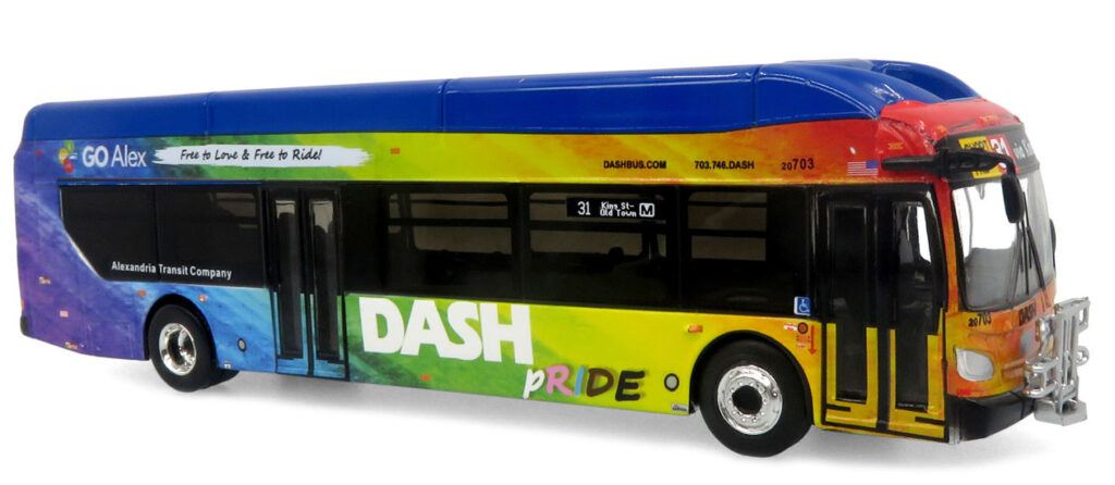 Iconic Replicas New Flyer Xcelsior XN40 Dash Pride Livery Virginia 87-0609
