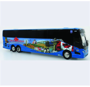 Iconic Replicas Prevost H345 Coach Bus Great Canadian Canada Bus 87-0619
