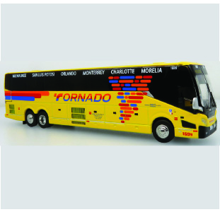 Coming In September Iconic Replicas Prevost H345 Tornado Bus Company, Texas 1/87 Scale-HO Scale 87-0612