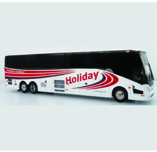 Iconic Replicas Prevost H345 Holiday Tours, North Carolina 1/64 Scale 64-0616