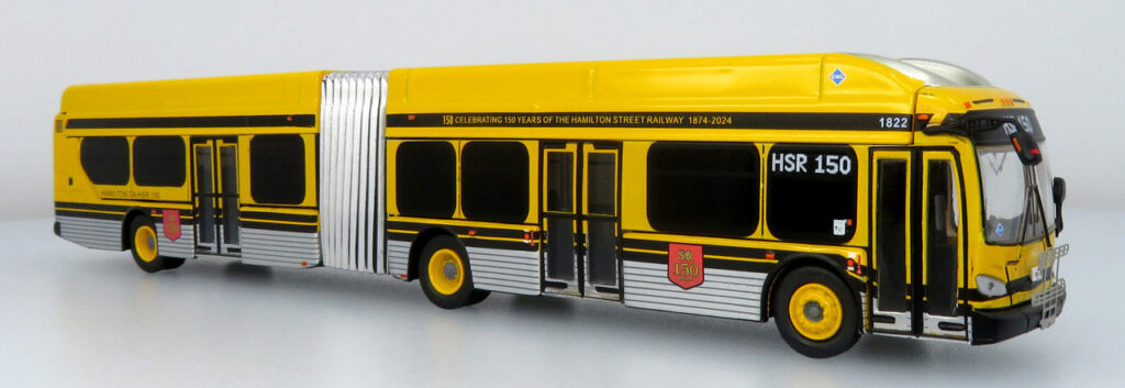 Iconic Replicas New Flyer Xcelsior Articulated Transit Bus Hamilton Street Railway 150th Anniversary Canada 87-0608