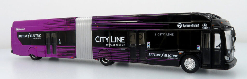 Iconic Replias New Flyer Xcelsior Articulted Transit Bus Spokane Transit, Washington 87-0607 