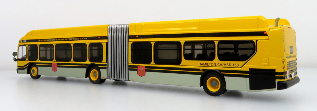 Iconic Replicas New Flyer Xcelsior Articulted Transit Bus Hamilton Street Railway Canada 150th anniversary 87-0608
