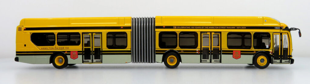 Iconic Replicas New Flyer Xcelsior Articulted Transit Bus Hamilton Street Railway Canada 150th anniversary 87-0608