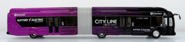 Iconic Replias New Flyer Xcelsior Articulted Transit Bus Spokane Transit, Washington 87-0607