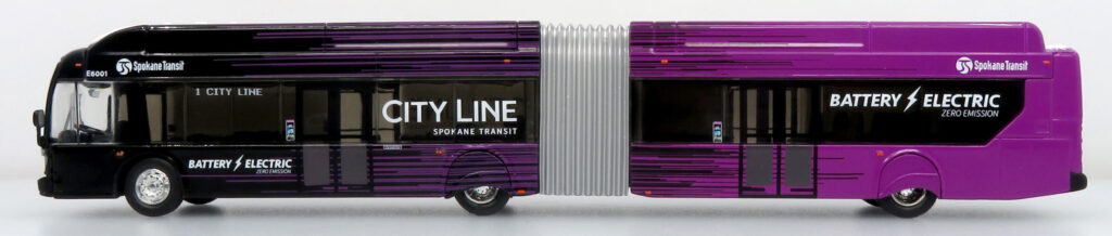 Iconic Replicas New Flyer Xcelsior Articulated Transit Bus Spokane Transit 87-0607
