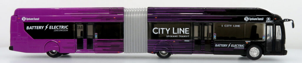 Iconic Replicas New Flyer Xcelsior Articulated Transit Bus Spokane Transit 87-0607