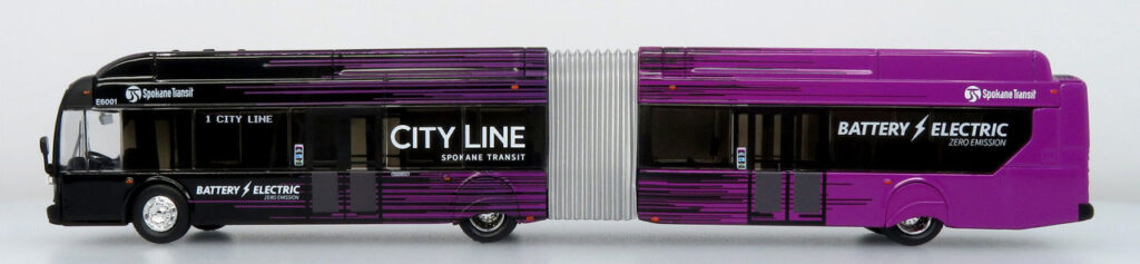 Iconic Replias New Flyer Xcelsior Articulted Transit Bus Spokane Transit, Washington 87-0607 