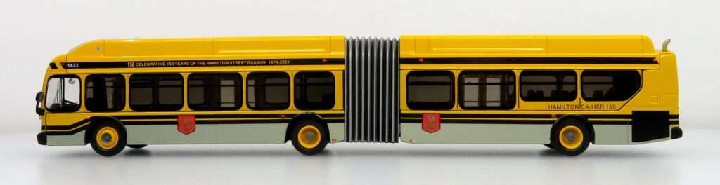 Iconic Replicas New Flyer Xcelsior Articulted Transit Bus Hamilton Street Railway Canada 150th anniversary 87-0608