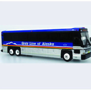 Now Available Iconic Replicas MCI D4000 Coach Bus Gray Line Alaska 1/87 Scale-HO Scale 87-0621